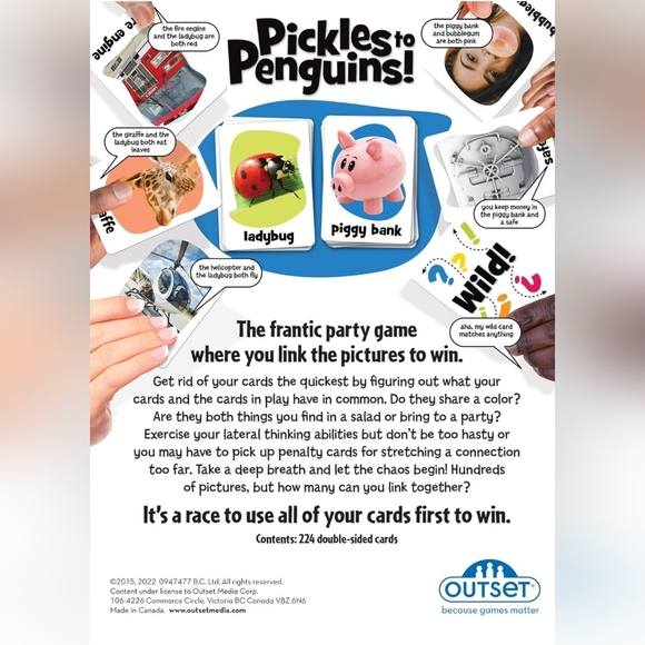New! Pickles to Penguins! Quick-Thinking Card Matching Game - Picture 5 of 8